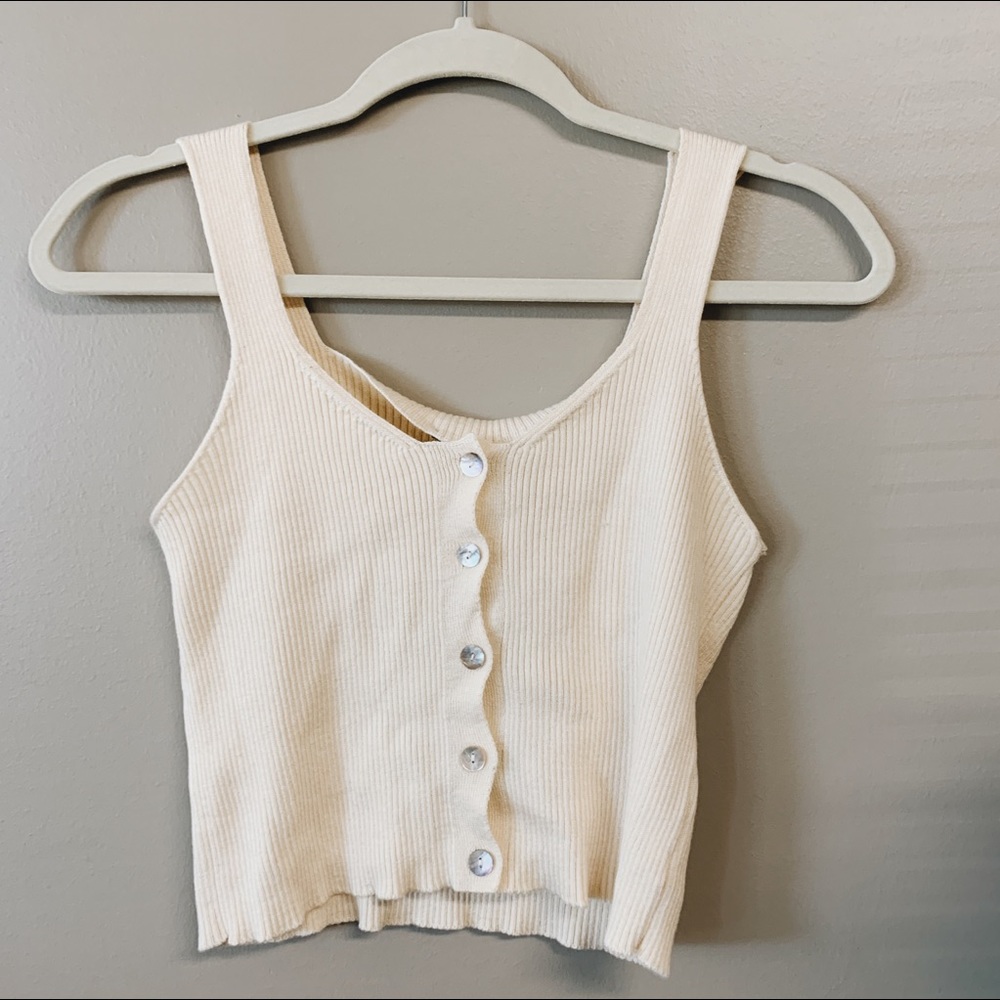 NASTY GAL: Mother of Pearl Rib Knitted Cami